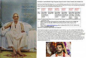 Invitation to attend Bhakti Yoga Programs_Special Guest Gokul Chandra das brahmacari_english promotion photo